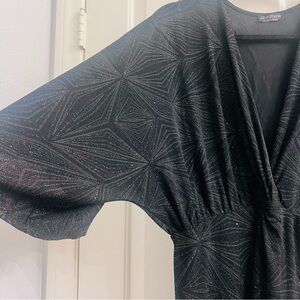 Fashion Nova Textured Geometric Pattern Black Dress – Subtle Shine